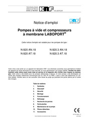 KNF LAB N 820.3 AN.18 Notice D'emploi