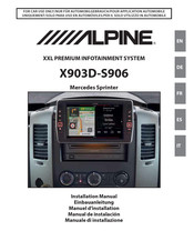 Alpine X903D-S906 Manuel D'installation