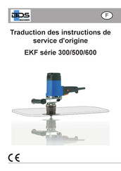 BDS EKF 500 Série Traduction Des Instructions De Service D'origine