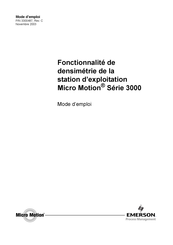 Emerson Micro Motion 3000 Série Mode D'emploi