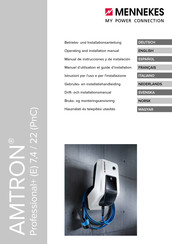 Mennekes AMTRON Professional+ E 7,4 Manuel D'utilisation Et Guide D'installation