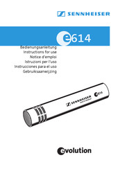 Sennheiser Evolution E 614 Notice D'emploi