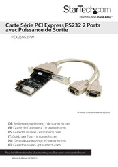 StarTech.com RS232 Série Guide De L'utilisateur
