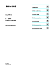 Siemens 1STEP 5V/204kHz Instructions De Service