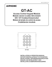Aiphone GT-AC Notice D'installation Et D'utilisation