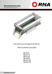 RNA BU-W 200 Instructions De Montage Et De Service