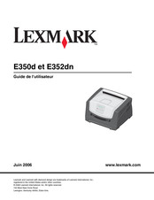 Lexmark E350d Mode D'emploi