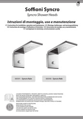 Bossini Soffioni Syncro Neb I00590 Instructions De Montage, D'utilisation Et D'entretien