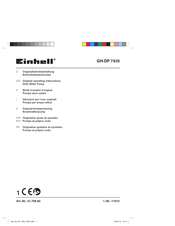 EINHELL GH-DP 7835 Mode D'emploi D'origine