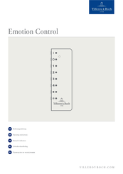 Villeroy & Boch Emotion Control Mode D'emploi