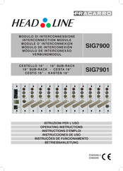 Fracarro HEAD LINE SIG7901 Instructions D'emploi