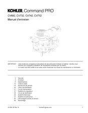 Kohler Command PRO CV732 Manuel D'entretien