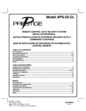 VOX electronics Prestige APS-25-CL Notice D'installation