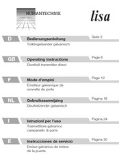 HumanTechnik lisa A-2025-0 Mode D'emploi