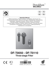 Donaldson Ultrafilter DF-T0110 Manuel D'utilisation