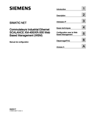 Siemens SIMATIC NET SCALANCE XR-500 Série Manuel De Configuration