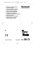 EINHELL DTA 25/2 Instructions D'utilisation Et D'entretien