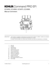 Kohler Command PRO EFI ECV880 Manuel D'entretien
