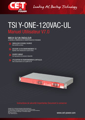 CE+T Power TSI Y-ONE-120VAC-UL Manuel Utilisateur