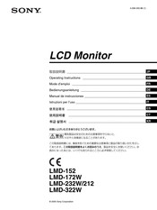 Sony LMD-172W Mode D'emploi