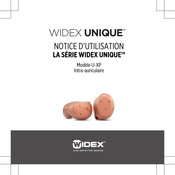 Widex UNIQUE U-XP Notice D'utilisation