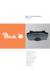 Peach PB200-60 Mode D'emploi