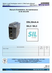 Loreme DSL35mA-A Manuel D'installation, De Maintenance Et De Securite