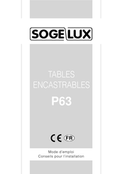 SOGEDIS SOGELUX P63 Mode D'emploi