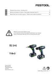 Festool T18+3 Notice D'utilisation D'origine