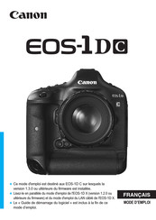 Canon EOS-1 Dc Mode D'emploi