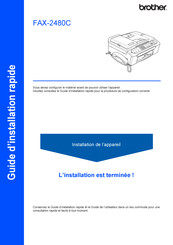 Brother FAX-2480C Guide D'installation Rapide