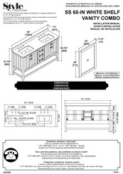 STYLE SS 60-IN WHITE SHELF VANITY COMBO Guide D'installation