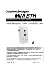Thermo MINI BTH 12 Guide D'installation Et D'operation