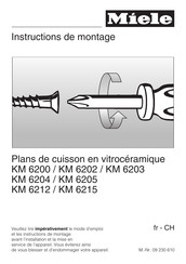 Miele KM 6205 Instructions De Montage