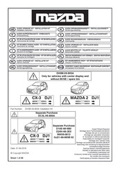 Mazda DH0M-V6-805A Instructions De Montage