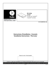 Kalia Castylat KOMO FU1224 Instructions D'installation - Garantie