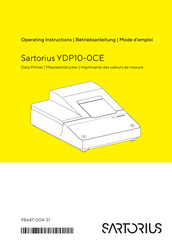 Sartorius YDP20-0CE Mode D'emploi