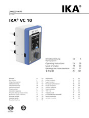 IKA VC 10 Mode D'emploi
