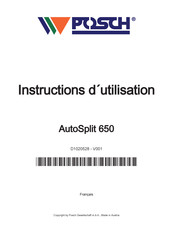 Posch AutoSplit 650 Instructions D'utilisation