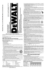 DeWalt DW911 Guide D'utilisation