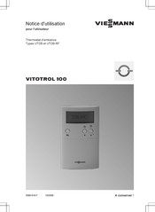 Viessmann VITOTROL 100 UTDB Notice D'utilisation