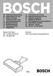 Bosch ELECTROMATIC PLUS BBZ Série Mode D'emploi