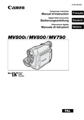 Canon MV800 Manuel D'instruction