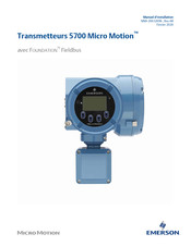 Emerson Fieldbus MICRO MOTION 5700 Manuel D'installation