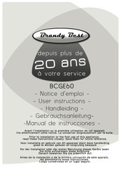 Brandy Best BCGE60 Notice D'emploi