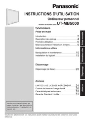 Panasonic UT-MB5000 Instructions D'utilisation