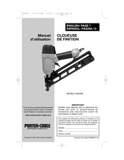 Porter Cable DA250B Manuel D'utilisation