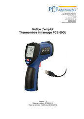 PCE Instruments PCE-890U Notice D'emploi