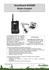 ScoutGuard SG550M Mode D'emploi