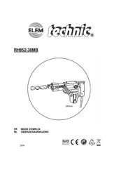 ELEM Technic RH852-38MB Mode D'emploi